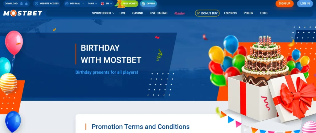 Celebrate Your Birthday with Mostbet